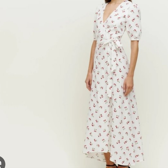 Reformation Dresses & Skirts - Reformation Weiss Linen Dress Cherry Pit NWT Size XL